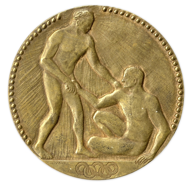 Bronze Olympic Medal From the 1924 Summer Olympics, Held in Paris, France