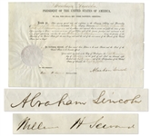 Abraham Lincoln April 1861 Signed Appointment as President -- Less Than a Week After the Start of the Civil War