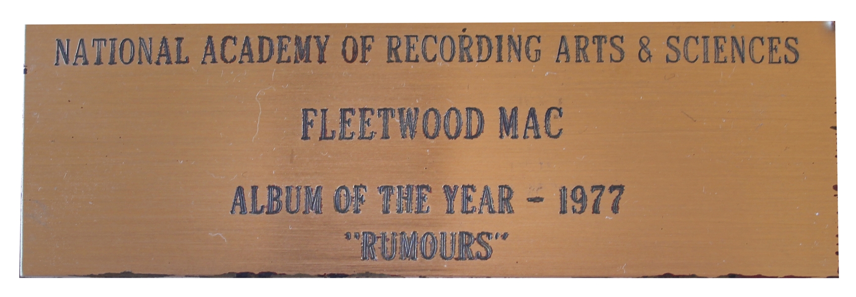 Fleetwood Mac Grammy Award for ''Album of the Year'' in 1977 for the Iconic Album ''Rumours''