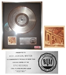 The Jacksons RIAA Platinum Award for Destiny -- Last Album That Michael Made With His Brothers Before His Solo Career