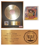 Michael Jacksons Personally Owned RIAA Award for the Beat It Parody Song, Eat It