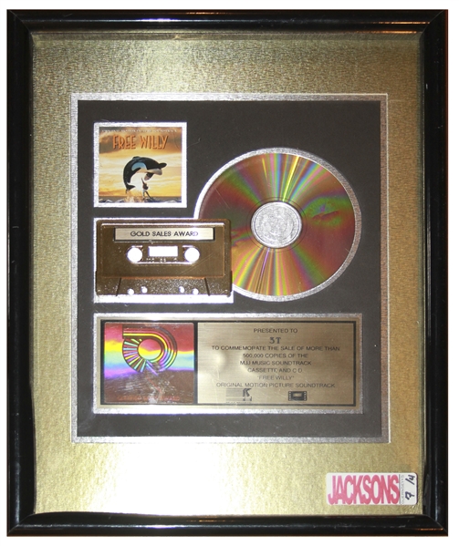 RIAA Gold Award for ''Free Willy'' -- Presented to Jackson Family Group 3T