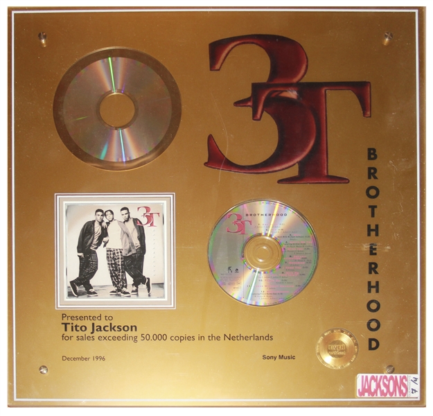 Award for 3T's Debut Album ''Brotherhood'' -- Presented to Their Father Tito Jackson