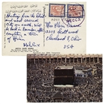 Malcolm X Autograph Letter Signed From 1964 -- ...Greetings from the holiest and most sacred city on earth...