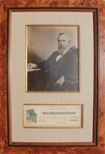 Rutherford B. Hayes Check Signed