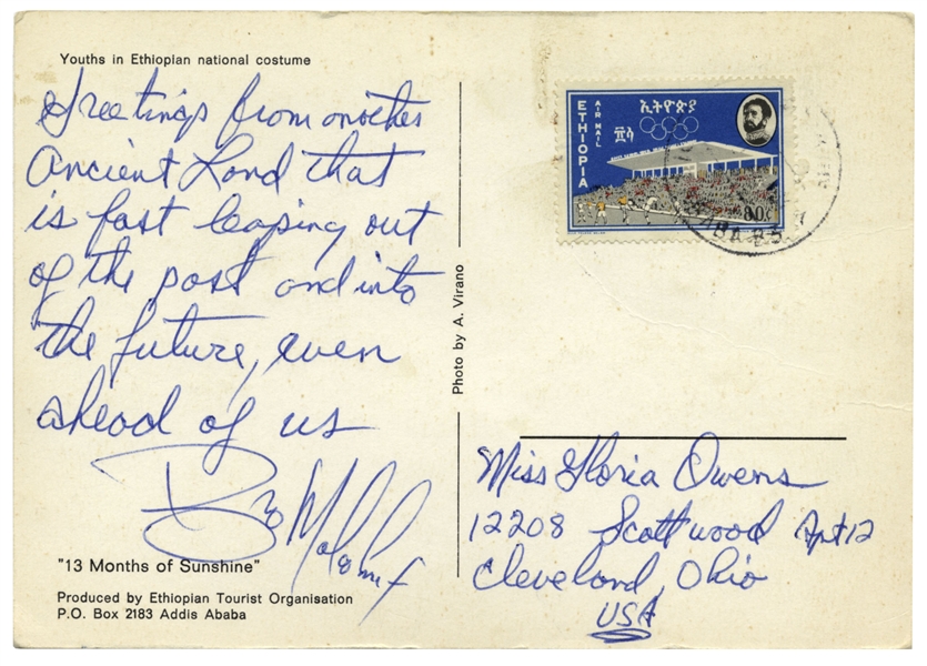 Malcolm X Autograph Letter Signed From Ethiopia -- ''...Greetings from another Ancient Land...''