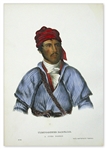 McKenney & Hall Color Print From 1872 -- Uchee Warrior Timpoochee Barnard
