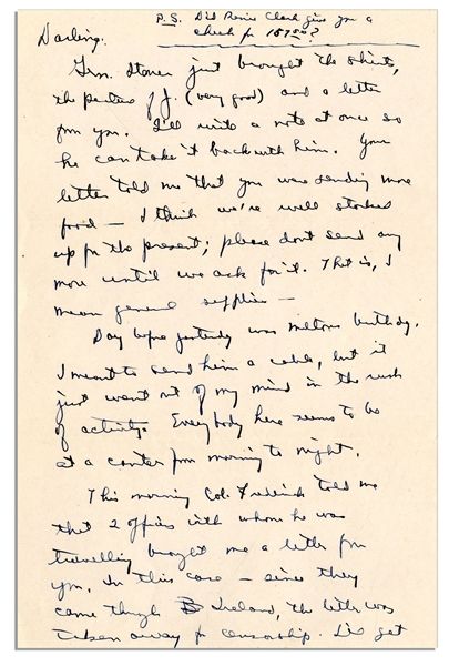 Dwight Eisenhower WWII Autograph Letter Signed -- ''... this war is just one drive for time!...I don't like to appear a weakling or a sissy...''