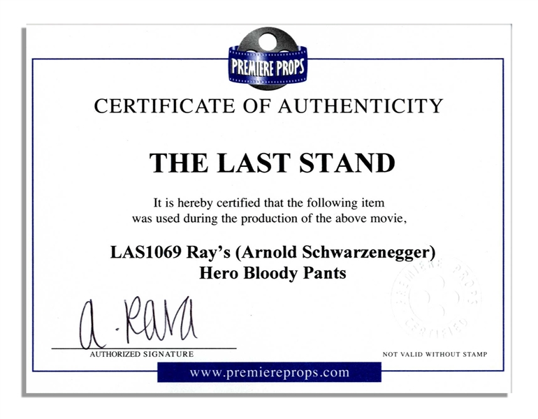 Arnold Schwarzenegger Screen-Worn Work Pants From ''The Last Stand''