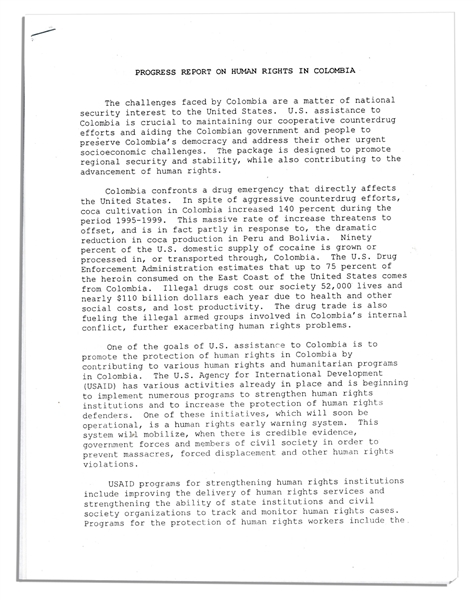 Bill Clinton Typed Letter Signed as President 1 Day Before He Left Office -- ''...a matter of national security interest to the United States...'' -- Signed With Full Name ''William J. Clinton''