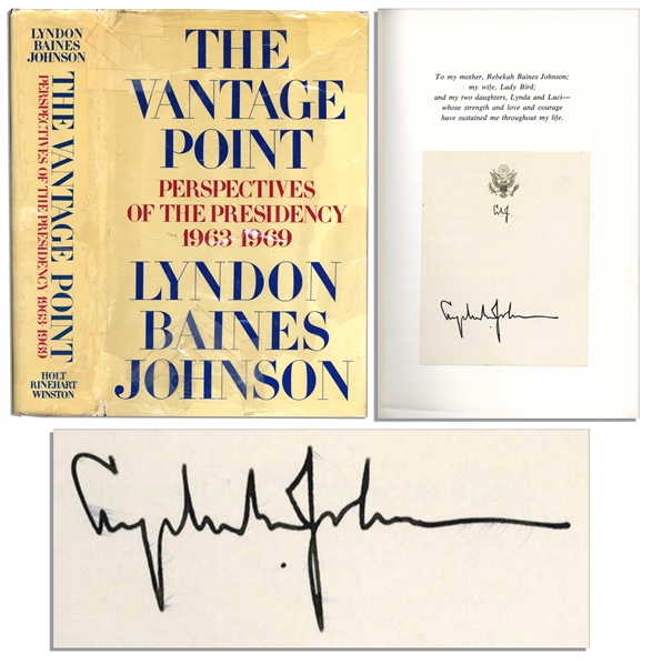 Lyndon B. Johnson Signed ''The Vantage Point'' First Edition