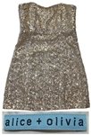 Sheryl Crow Personally Owned & Worn Gold Sequined Party Dress by Alice + Olivia