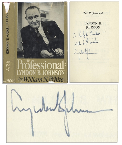 Lyndon B. Johnson Signed First Edition of ''The Professional''