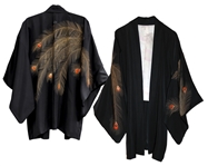 Alicia Keys Worn Silk Kimono, With Stunning Peacock Feather Design -- With a COA From the Singer