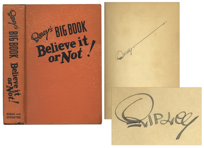 Robert Ripley Signed ''Believe it or Not!''