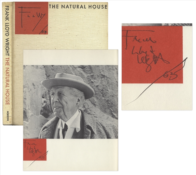 Frank Lloyd Wright Signed First Edition of ''The Natural House''