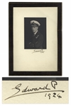 Edward VIII Signed Presentation Photo Display From 1924 as the Prince of Wales -- Photo by Vandyk Shows the Prince in His Naval Uniform