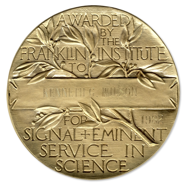 Franklin Institute Medal Awarded to Theoretical Physicist Kenneth Wilson -- America's Oldest Ongoing Science Award Program