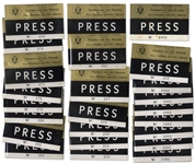 Lot of 25 Press Badges for President Kennedys Texas Welcome Dinner, Slated for the Night He Was Assassinated