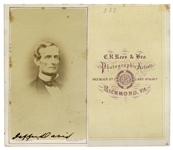 Jefferson Davis Signed CDV Photo