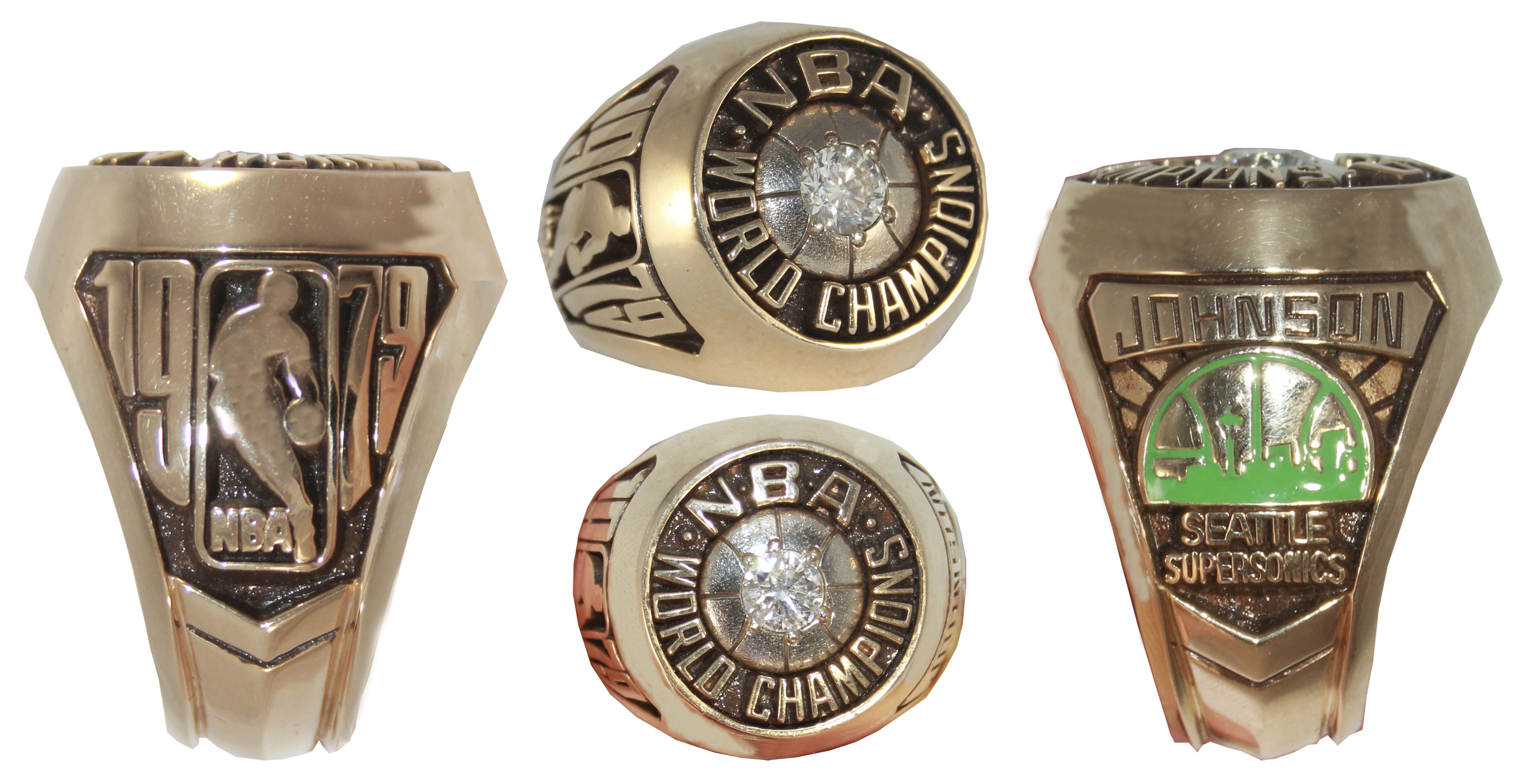basketball championship ring auction John Johnson's 1978-79 Seattle SuperSonics NBA Championship Ring