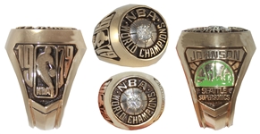 John Johnsons 1978-79 Seattle SuperSonics NBA Championship Ring -- Obtained Directly From His Estate