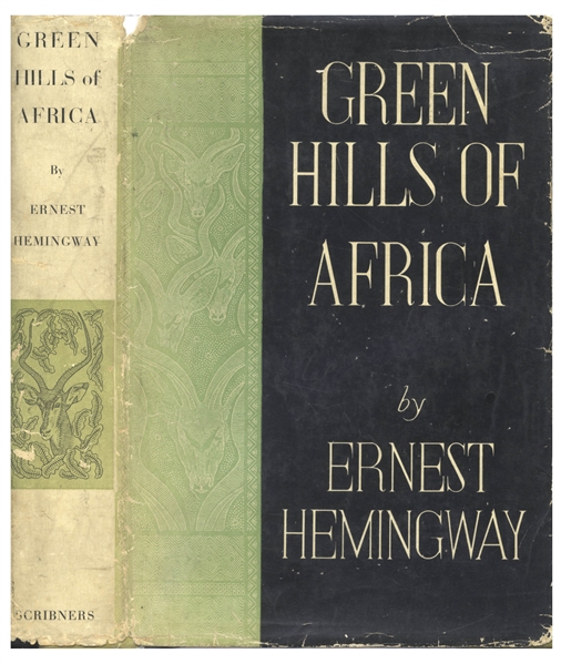 Ernest Hemingway First Edition, First Printing of ''Green Hills of Africa'' -- With Unclipped Dust Jacket