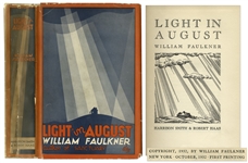William Faulkners Light in August First Edition, First Printing in Scarce First Printing Dust Jacket