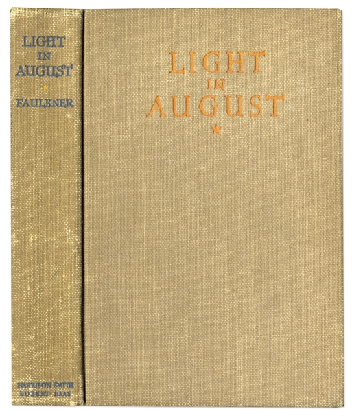 William Faulkner's ''Light in August'' First Edition, First Printing in Scarce First Printing Dust Jacket