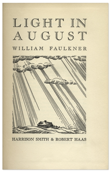 William Faulkner's ''Light in August'' First Edition, First Printing in Scarce First Printing Dust Jacket