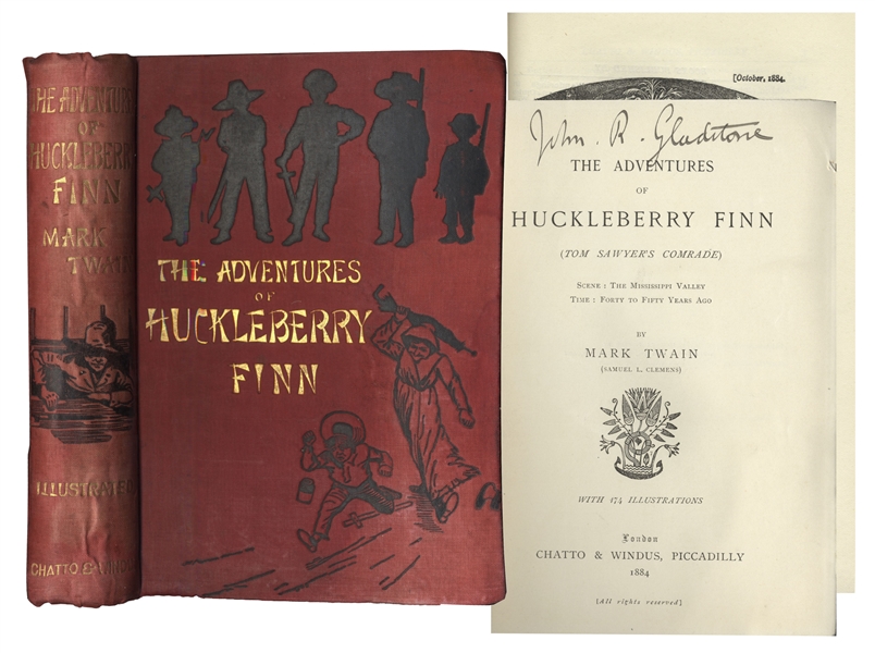 Mark Twain ''The Adventures of Huckleberry Finn'' First U.K. Edition