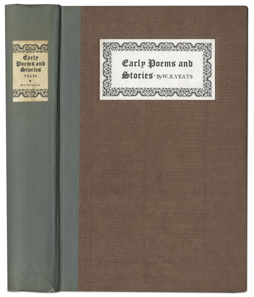 W.B. Yeats Signed Limited Edition of ''Early Poems and Stories''