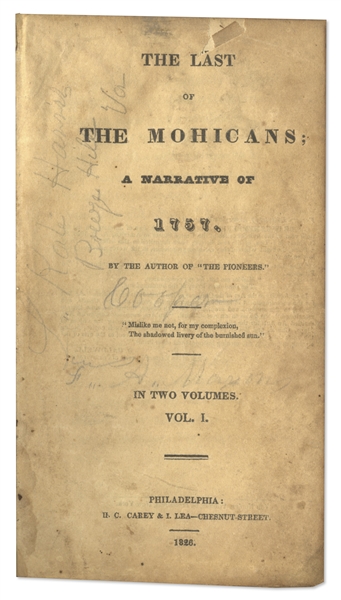 James Fenimore Cooper's ''Last of the Mohicans'' First Edition