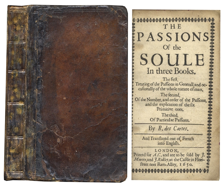 First English Edition of Rene Descartes' ''The Passions of the Soule'' -- From 1650