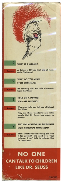 Dr. Seuss First Edition, First Printing of His Classic, ''How the Grinch Stole Christmas''