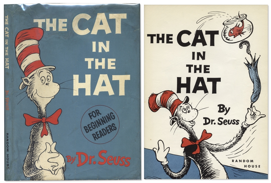 Dr. Seuss First Printing of ''The Cat in the Hat'' -- In First Printing Dust Jacket