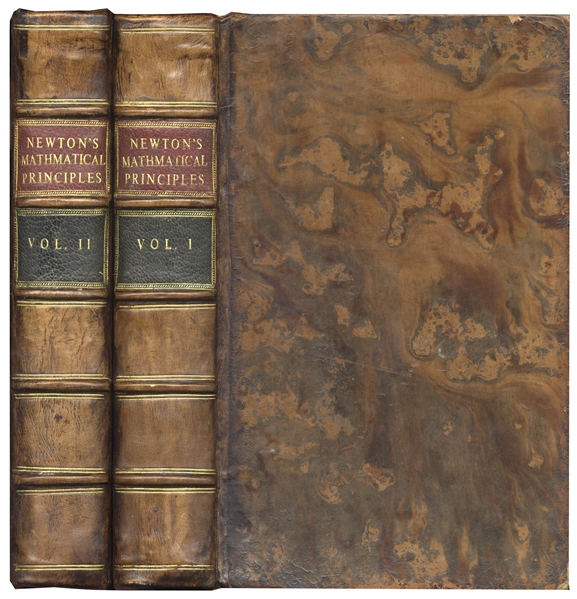 Rare First Edition of Sir Isaac Newton's ''The Mathematical Principles of Natural Philosophy'' -- Two Volume Set From 1729