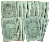 Charles Dickens First Printing of David Copperfield in Serialized Form -- Rare in Original Green Wrappers