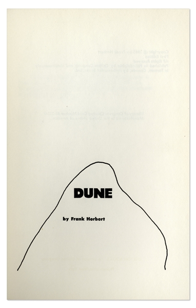 First Edition, First Printing of Frank Herbert's ''Dune'' -- With Typed Letter Signed by Herbert Regarding ''Dune'' Sequels