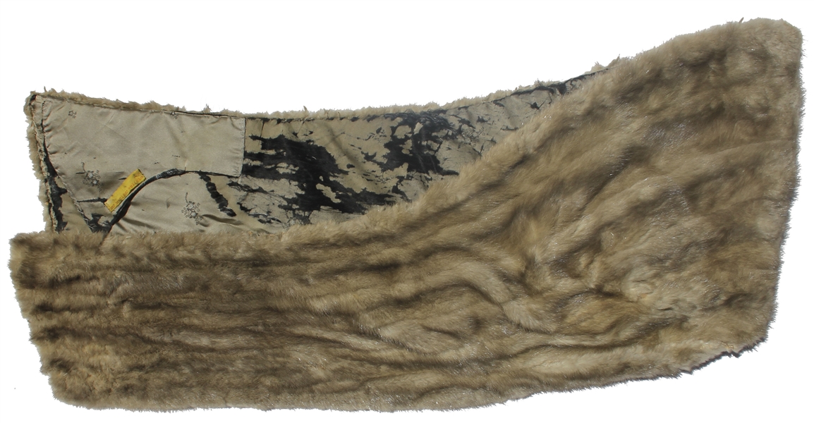 Marilyn Monroe Mink Stole With Western Costume Co. Provenance -- Likely Screen-Worn by Marilyn in the Marx Bros. Film ''Love Happy''
