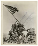 Iwo Jima Flag Raisers 8 x 10 Signed Photo -- Signed by John Bradley, Ira Hayes & Rene Gagnon -- From John Bradleys Estate
