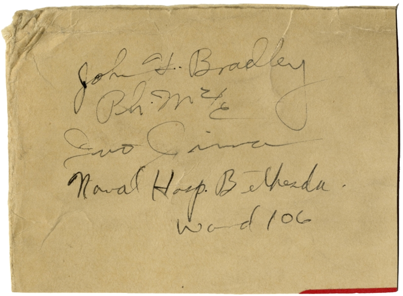 John Bradley Lot of 6 Signed Items Related to Iwo Jima -- From the John Bradley Estate