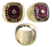 1983 North Carolina NCAA Basketball Championship 10kt Ring -- From Wolfpack Player Harold Thompson for Whats Considered the Best College Basketball Championship Game Ever Played