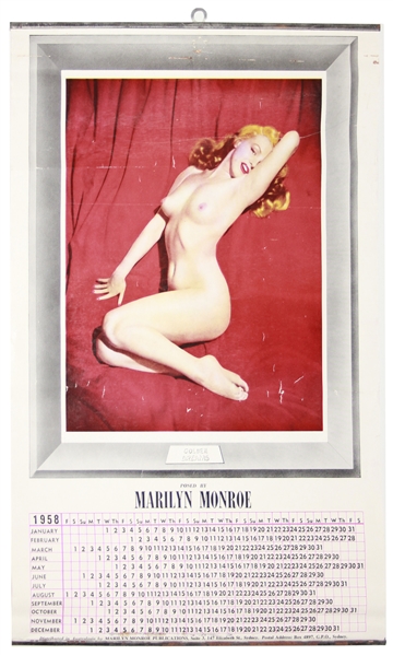 Marilyn Monroe Calendar From 1958 Featuring the Famous ''Playboy'' Photo