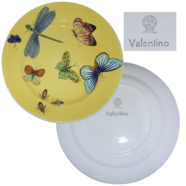 Ronald & Nancy Reagan Personally Owned Plate Designed by Valentino