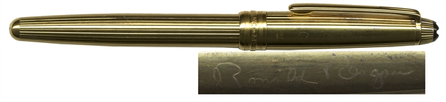 Ronald Reagan Mont Blanc Meisterstuck Engraved Pen -- Personally Owned & Used by Ronald Reagan, The Great Communicator