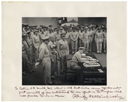Admiral Chester Nimitz 13 x 11 Signed Photo of the Japanese Surrender -- Near Fine