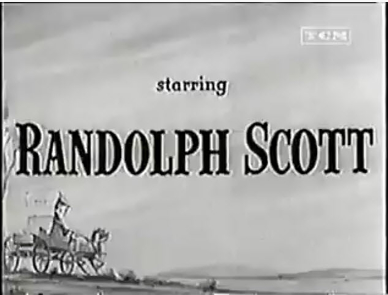 Title Art From the 1946 Western ''Badman's Territory'' Starring Randolph Scott -- Hand Drawn & Painted