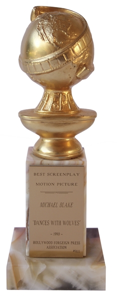 Golden Globe for ''Dances With Wolves'' -- Awarded for ''Best Screenplay'' to Michael Blake, the Man Who Also Wrote the Novel & Championed the Making of the Film Throughout the 1980s