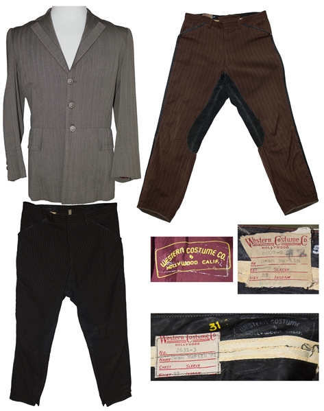 Dean Martin 3-Part Costume From 5 Card Stud & The Sons of Katie Elder -- Rare Costume Worn by Martin